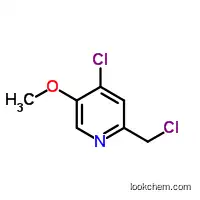 Molecular Structure of 28104-31-6 (4-chloro-2-chloromethyl-5-methoxy-pyridine)